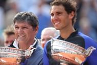 2017 French Open Tennis Tournament. Roland Garros. Rafael Nadal and coach Toni Nadal. (Source: Getty)